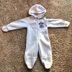 Light blue baby snowsuit